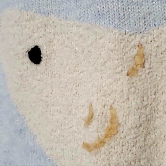 Lauren Conrad polar bear with metallic scarf sweater, 1X. - Picture 2 of 7